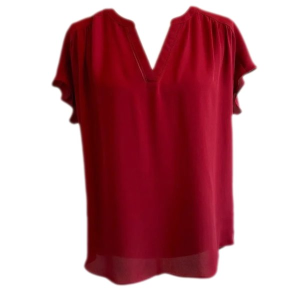 Banana Republic Factory Tops - Banana Republic Factory Dark Red Blouse